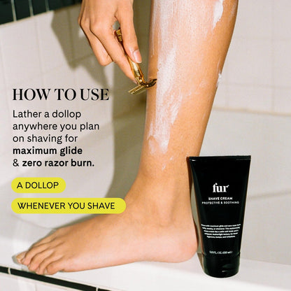 Fur Moisturizing Shave Cream – Soothes Skin & Reduces Bumps & Irritation, 5 oz Avelisse