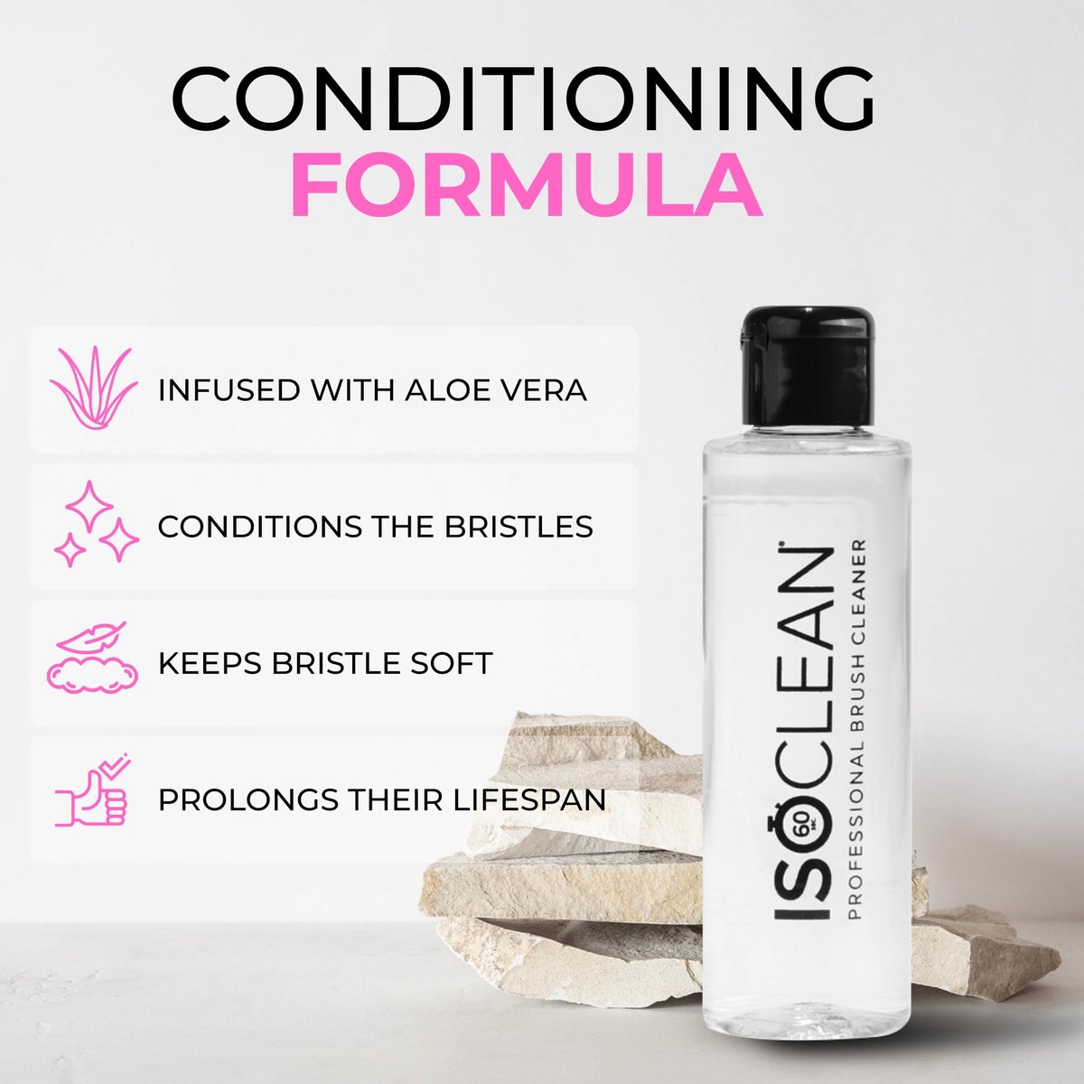 ISOCLEAN Makeup Brush Cleaner – Gentle Daily Use Solution, Reduces Product Buildup, Improves Application, Easy Clean Brush Cleaning Solution & Sponge Cleaner - Easy Pour with Dip Tray, 6 fl oz Avelisse