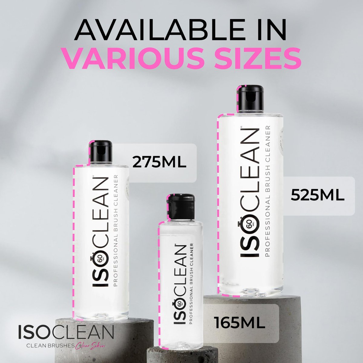ISOCLEAN Makeup Brush Cleaner – Gentle Daily Use Solution, Reduces Product Buildup, Improves Application, Easy Clean Brush Cleaning Solution & Sponge Cleaner - Easy Pour with Dip Tray, 6 fl oz Avelisse