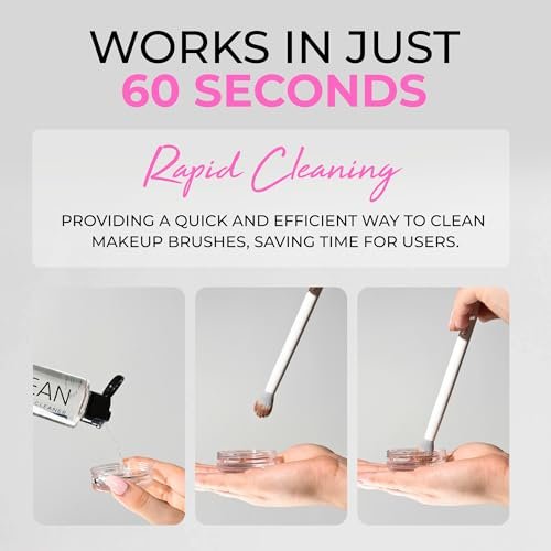ISOCLEAN Makeup Brush Cleaner – Gentle Daily Use Solution, Reduces Product Buildup, Improves Application, Easy Clean Brush Cleaning Solution & Sponge Cleaner - Easy Pour with Dip Tray, 6 fl oz Avelisse