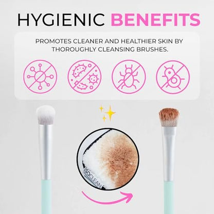 ISOCLEAN Makeup Brush Cleaner – Gentle Daily Use Solution, Reduces Product Buildup, Improves Application, Easy Clean Brush Cleaning Solution & Sponge Cleaner - Easy Pour with Dip Tray, 6 fl oz Avelisse