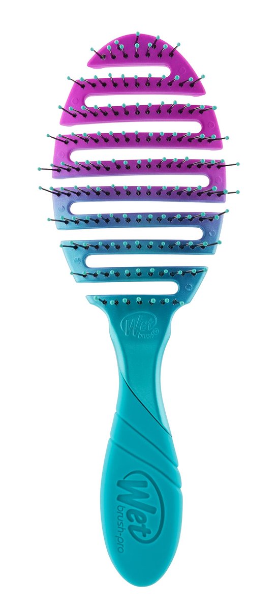 Wet Brush Pro Flex Dry Brush - Teal Ombre - Gentle Detangling for All Hair Types - görsel 1