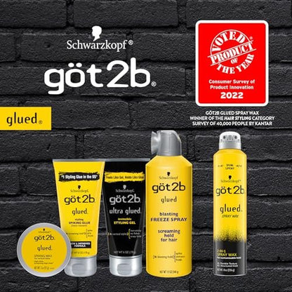 Got2b Glued Blasting Freeze Hairspray, 12 oz (Pack of 2) - Extreme Hold Hair Spray for All-Day Styles Avelisse