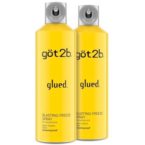 Got2b Glued Blasting Freeze Hairspray, 12 oz (Pack of 2) - Extreme Hold Hair Spray for All-Day Styles Avelisse