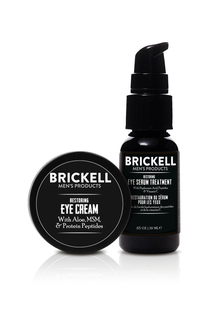 Brickell Men's Restoring Eye Routine for Men – Natural Eye Cream and Serum Gift Set Avelisse