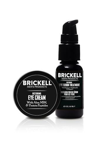 Brickell Men's Restoring Eye Routine for Men – Natural Eye Cream and Serum Gift Set Avelisse