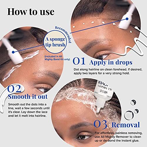 KISS Red All Mighty Lace Front Wig Remover – Gentle Foaming Solvent, Protects Edges, No Harmful Chemicals (60mL / 2.03 fl oz) - KAMR01 - görsel 10
