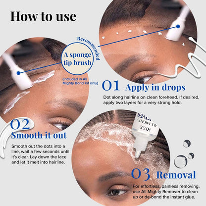 KISS Red All Mighty Lace Front Wig Remover – Gentle Foaming Solvent, Protects Edges, No Harmful Chemicals (60mL / 2.03 fl oz) - KAMR01