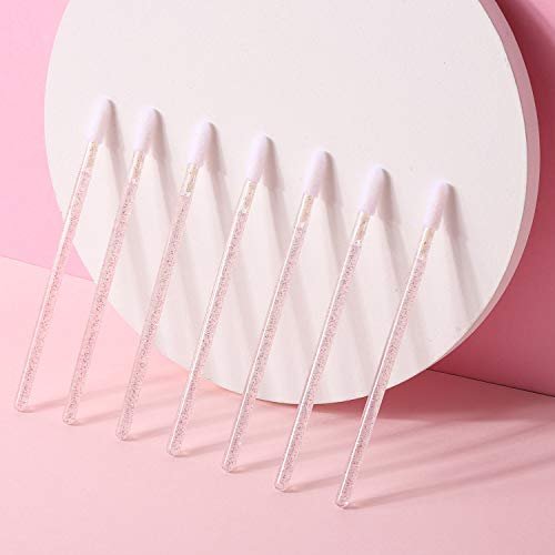 100 Disposable Lip Brushes - Pink Lipstick Applicators & Gloss Wands by Tbestmax - görsel 12