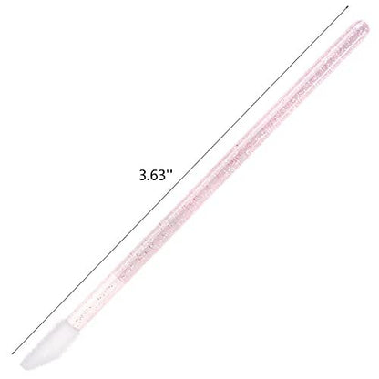 100 Disposable Lip Brushes - Pink Lipstick Applicators & Gloss Wands by Tbestmax