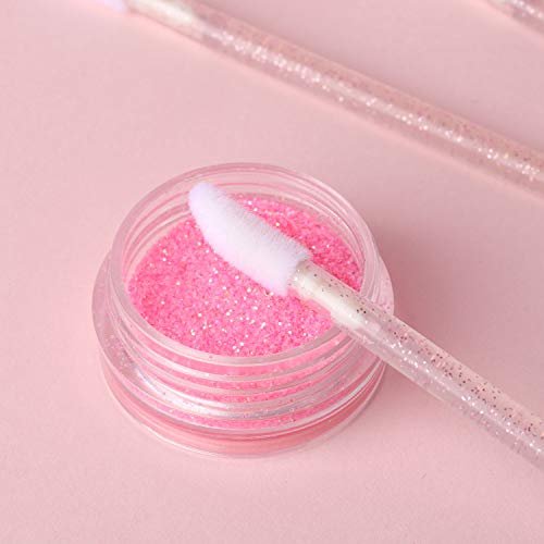 100 Disposable Lip Brushes - Pink Lipstick Applicators & Gloss Wands by Tbestmax - görsel 10