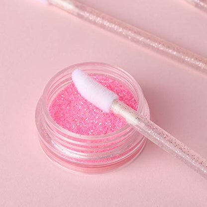 100 Disposable Lip Brushes - Pink Lipstick Applicators & Gloss Wands by Tbestmax
