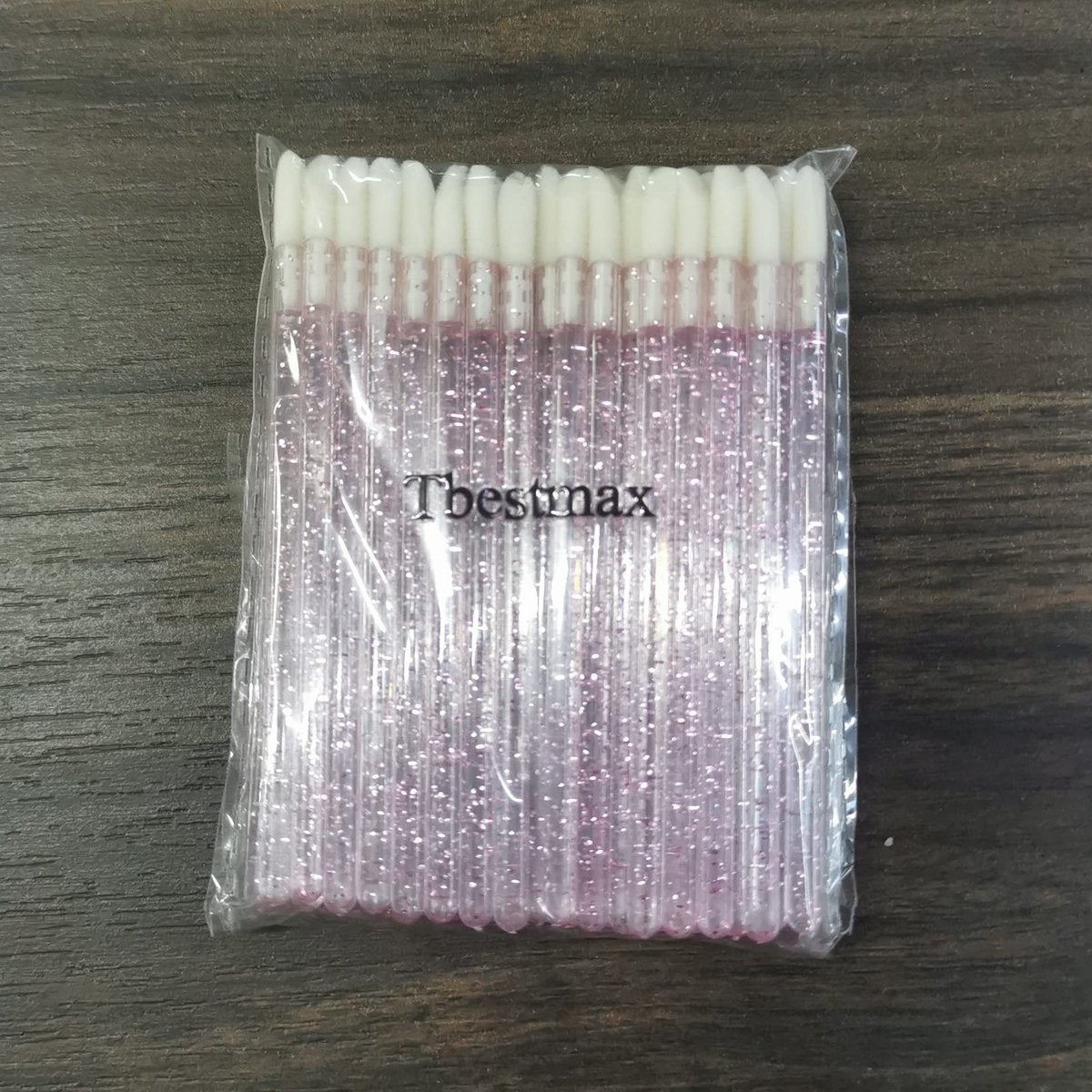 100 Disposable Lip Brushes - Pink Lipstick Applicators & Gloss Wands by Tbestmax - görsel 13