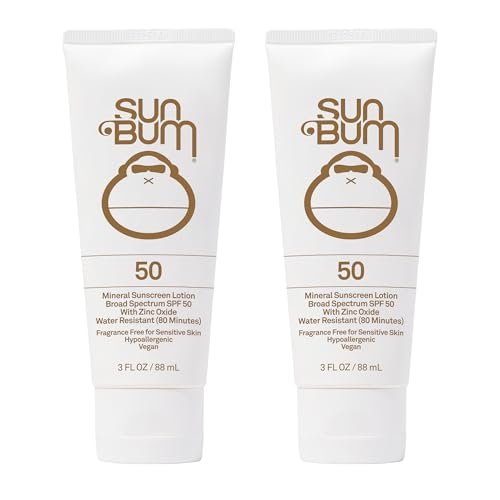 Sun Bum Mineral SPF 50 Sunscreen Lotion - Vegan & Hawaii 104 Act Compliant Broad Spectrum UVA/UVB Protection (2-Pack) Avelisse