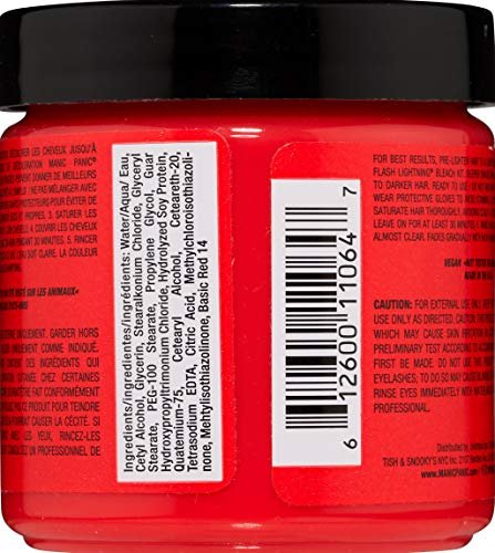 MANIC PANIC Classic Electric Pink Pussycat Semi Permanent Hair Color - Bright Neon Pink Hair Dye - Vegan & Cruelty-Free - 4 oz Avelisse