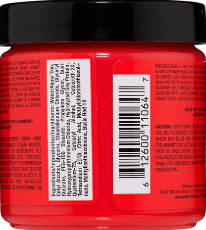 MANIC PANIC Classic Electric Pink Pussycat Semi Permanent Hair Color - Bright Neon Pink Hair Dye - Vegan & Cruelty-Free - 4 oz Avelisse