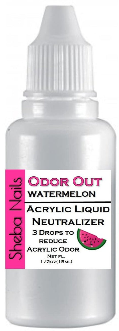 SHEBA NAILS Odor Out Acrylic Liquid Neutralizer 0.5 oz – Watermelon Scented Monomer Odor Reducer