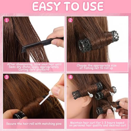 Willbond 20 Pcs Vintage Hair Rollers - Small Brush Rollers with Picks for Thin Short Hair Curls Styling Avelisse