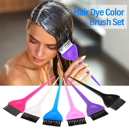 Boao 6-Piece Hair Color Dye Brush Set – Reusable Tinting Applicators for Salon & Home DIY (6 Colors)
