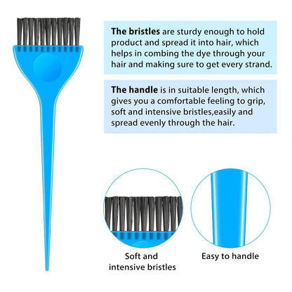 Boao 6-Piece Hair Color Dye Brush Set – Reusable Tinting Applicators for Salon & Home DIY (6 Colors)