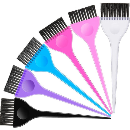 Boao 6-Piece Hair Color Dye Brush Set – Reusable Tinting Applicators for Salon & Home DIY (6 Colors)