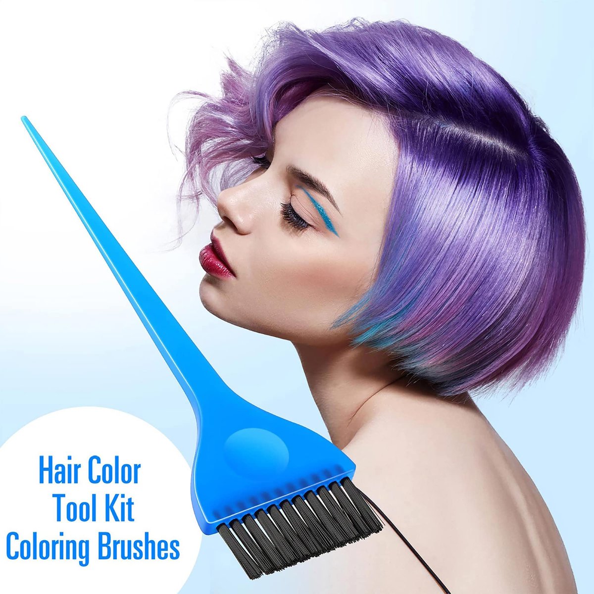 Boao 6-Piece Hair Color Dye Brush Set – Reusable Tinting Applicators for Salon & Home DIY (6 Colors) - görsel 13