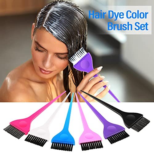 Boao 6-Piece Hair Color Dye Brush Set – Reusable Tinting Applicators for Salon & Home DIY (6 Colors) - görsel 10