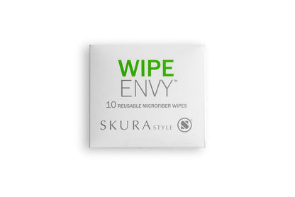 Skura Style WIPE ENVY All Purpose Lint Free Microfiber Reusable Cleaning Wipes – White, 10 Count