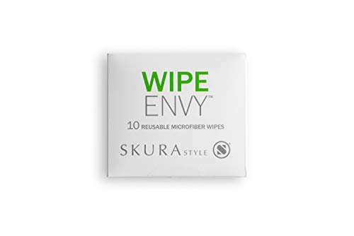 Skura Style WIPE ENVY All Purpose Lint Free Microfiber Reusable Cleaning Wipes – White, 10 Count - görsel 3