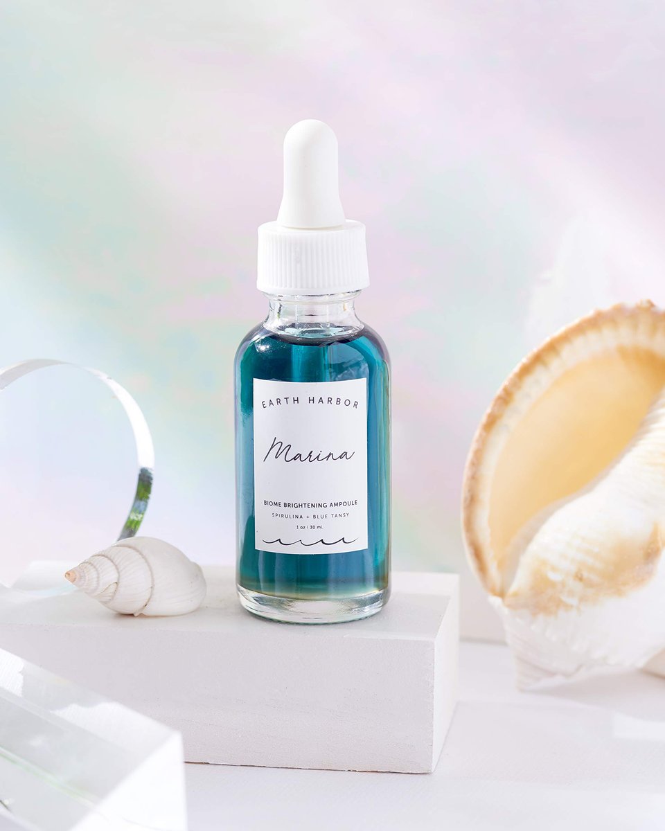 MARINA Biome Brightening Serum Ampoule - 12 Botanical Actives for Redness, Hyperpigmentation & Uneven Tone - All Skin Types, 1 fl oz (30ml) Avelisse