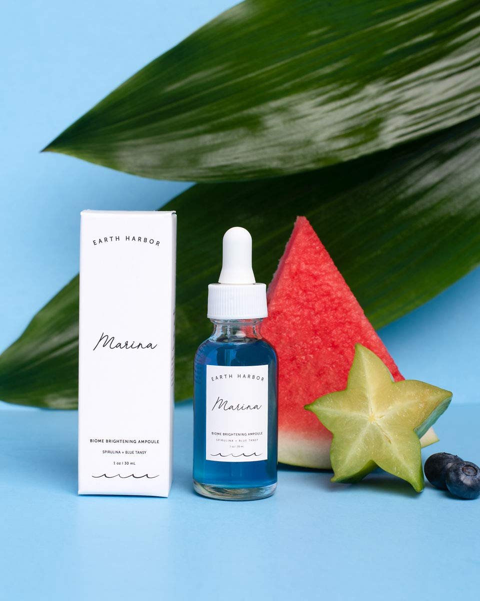 MARINA Biome Brightening Serum Ampoule - 12 Botanical Actives for Redness, Hyperpigmentation & Uneven Tone - All Skin Types, 1 fl oz (30ml) Avelisse