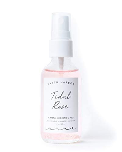 Earth Harbor Tidal Rose Crystal Hydration Toner – Rose Water, Rose Quartz & White Tea – Natural, Cruelty-Free Face Toner (2 fl oz) Avelisse