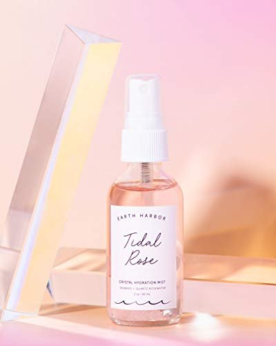 Earth Harbor Tidal Rose Crystal Hydration Toner – Rose Water, Rose Quartz & White Tea – Natural, Cruelty-Free Face Toner (2 fl oz) Avelisse