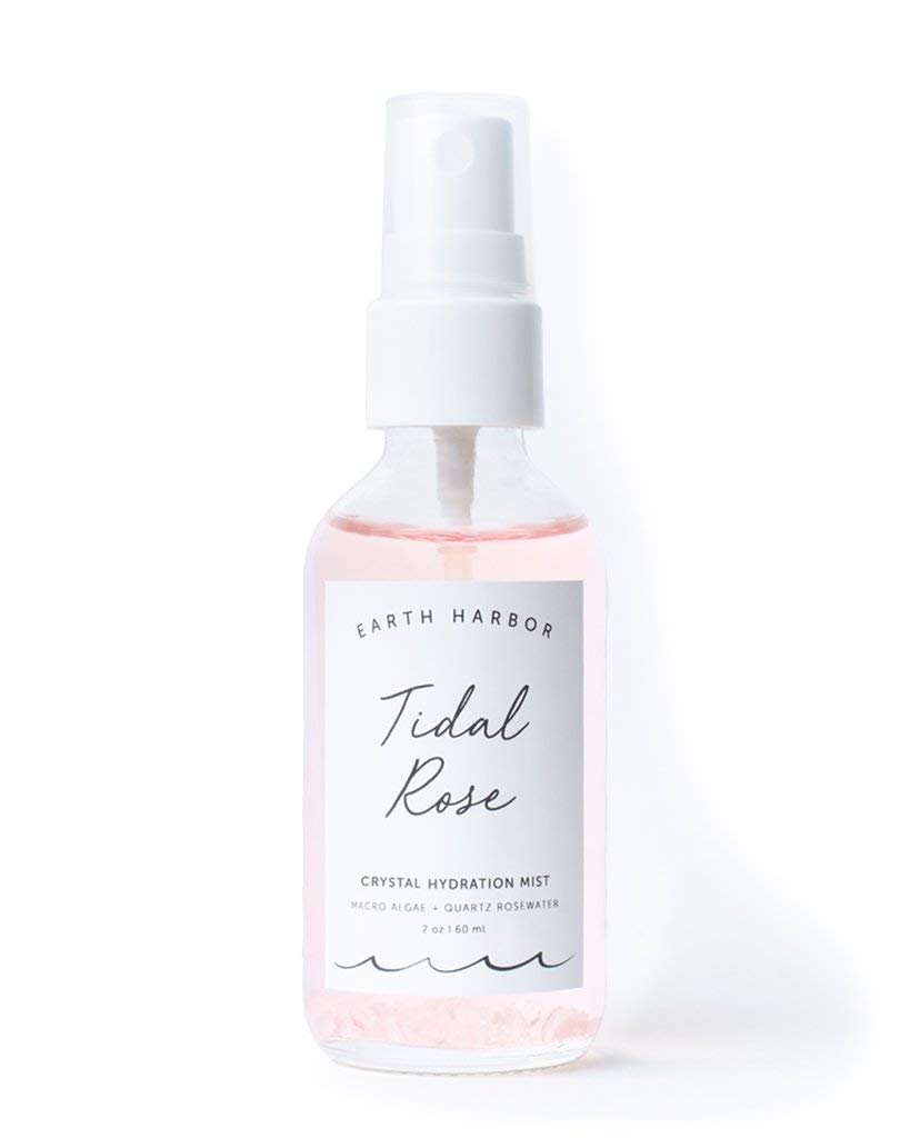 Earth Harbor Tidal Rose Crystal Hydration Toner – Rose Water, Rose Quartz & White Tea – Natural, Cruelty-Free Face Toner (2 fl oz) Avelisse