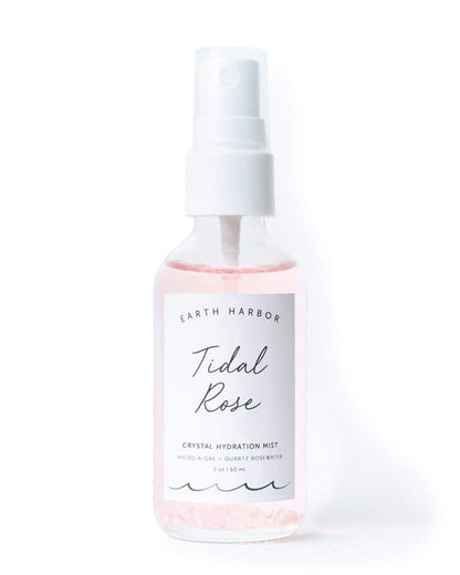 Earth Harbor Tidal Rose Crystal Hydration Toner – Rose Water, Rose Quartz & White Tea – Natural, Cruelty-Free Face Toner (2 fl oz) Avelisse