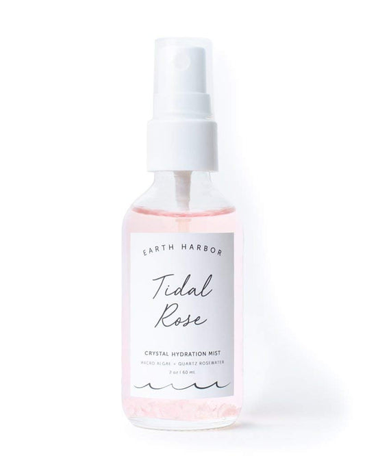 Earth Harbor Tidal Rose Crystal Hydration Toner – Rose Water, Rose Quartz & White Tea – Natural, Cruelty-Free Face Toner (2 fl oz) Avelisse