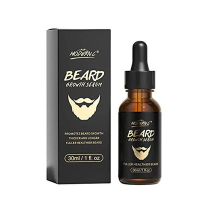Beard Growth Oil with Biotin & Caffeine – Stimulate Facial Hair Growth for a Fuller, Thicker Beard