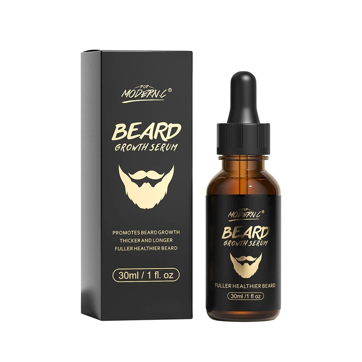 Beard Growth Oil with Biotin & Caffeine – Stimulate Facial Hair Growth for a Fuller, Thicker Beard - görsel 1
