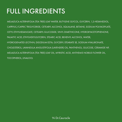 Dr. Ceuracle Tea Tree Purifine Cream – Korean Calming Moisturizer with Panthenol & Ceramide for Sensitive Skin (1.76 oz / 50g)
