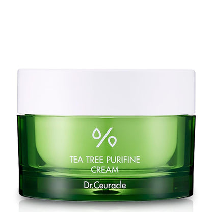 Dr. Ceuracle Tea Tree Purifine Cream – Korean Calming Moisturizer with Panthenol & Ceramide for Sensitive Skin (1.76 oz / 50g)