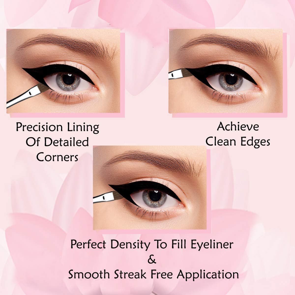 Vertex Angled Eyeliner Brush - Precision Slanted Liner for Smooth Liquid & Gel Application - Fine Winged Cat Eyes - görsel 7