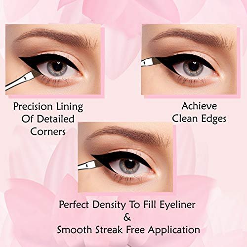 Vertex Angled Eyeliner Brush - Precision Slanted Liner for Smooth Liquid & Gel Application - Fine Winged Cat Eyes - görsel 8