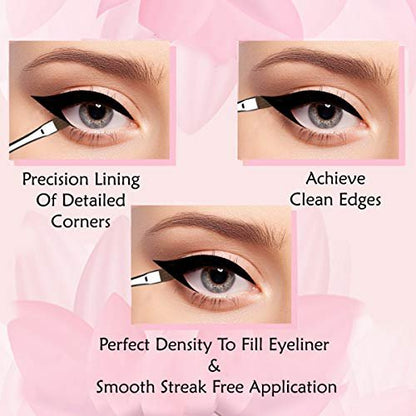 Vertex Angled Eyeliner Brush - Precision Slanted Liner for Smooth Liquid & Gel Application - Fine Winged Cat Eyes