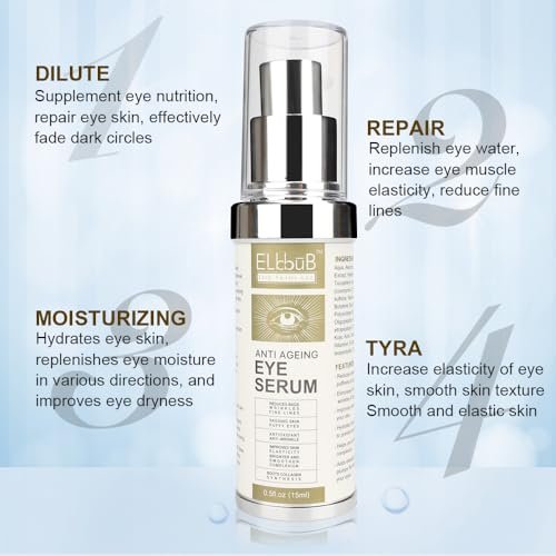 Anti Ageing Eye Cream - Anti Wrinkle Eye Serum for Puffy Eyes, Dark Circles, Eye Bags, Crows Feet, Wrinkles - ELBBUB - görsel 4