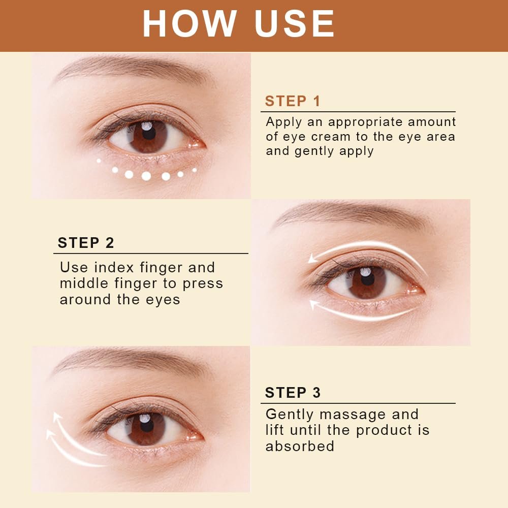 Anti Ageing Eye Cream - Anti Wrinkle Eye Serum for Puffy Eyes, Dark Circles, Eye Bags, Crows Feet, Wrinkles - ELBBUB - görsel 9
