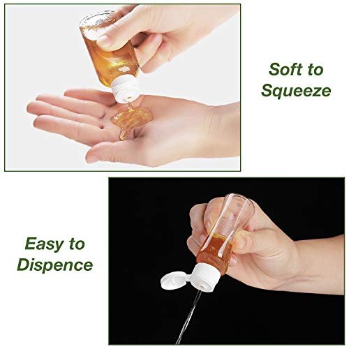 MMonDod 25 Pack 1.7oz/50ml Clear Plastic Empty Travel Bottles with Flip Cap – Squeezable Refillable Containers for Toiletries, Condiments, and More - görsel 7