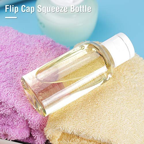 MMonDod 25 Pack 1.7oz/50ml Clear Plastic Empty Travel Bottles with Flip Cap – Squeezable Refillable Containers for Toiletries, Condiments, and More - görsel 15