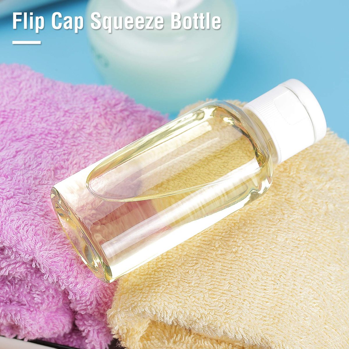 MMonDod 25 Pack 1.7oz/50ml Clear Plastic Empty Travel Bottles with Flip Cap – Squeezable Refillable Containers for Toiletries, Condiments, and More - görsel 16