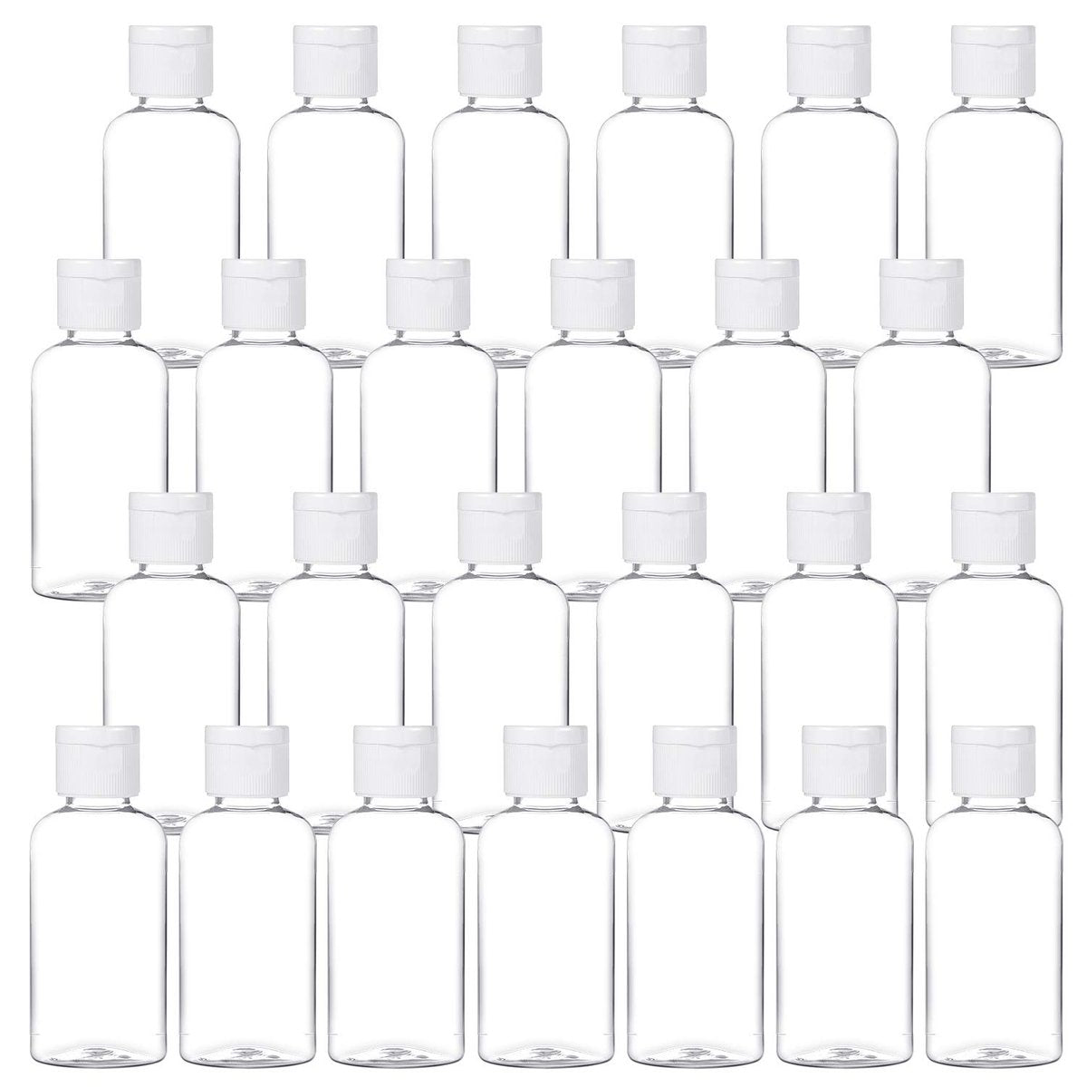 MMonDod 25 Pack 1.7oz/50ml Clear Plastic Empty Travel Bottles with Flip Cap – Squeezable Refillable Containers for Toiletries, Condiments, and More - görsel 2