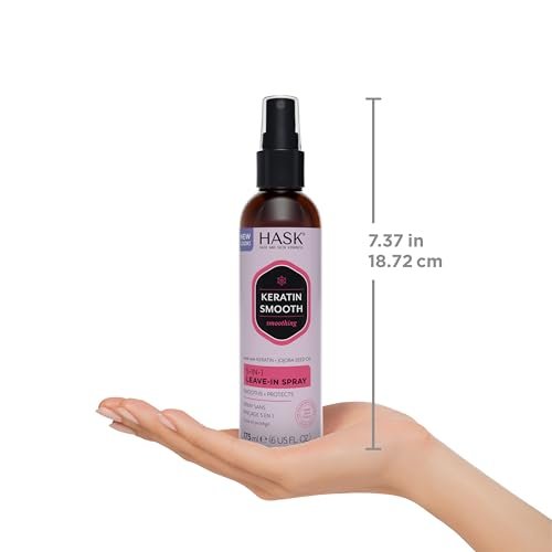 HASK Keratin 5-in-1 Leave In Conditioner Spray – 2 Piece Set, Color Safe, Gluten Free, Sulfate Free, Paraben Free Avelisse